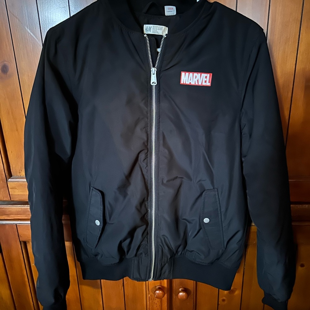 Boys Marvel Black bomber Jacket